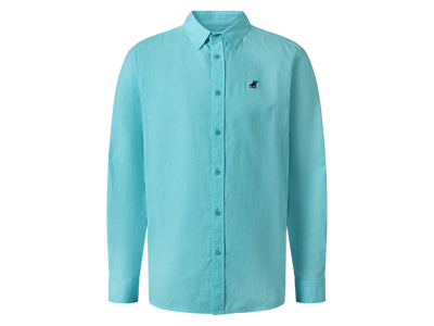Heren overhemd (Turquoise, M (39/40))
