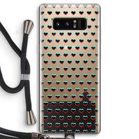 Hartjes: Samsung Galaxy Note 8 Transparant Hoesje met koord