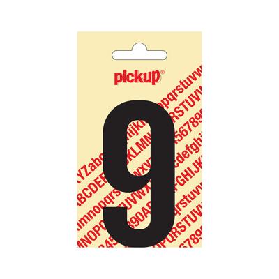 Plakcijfer Nobel 90 mm zwart 9 Pickup - Pickup
