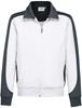 Hakro 477 Sweat jacket Contrast MIKRALINAR® - White/Anthracite - XS