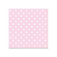 Servetten met stippen - 20x - roze - 33 x 33 cm - 3-laags - meisje geboren versiering