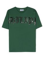 Philipp Plein Junior t-shirt en coton à logo imprimé - Vert - thumbnail