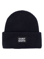 MC2 Saint Barth bonnet en maille à patch logo - Bleu