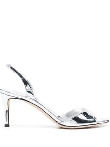 Giuseppe Zanotti escarpins métallisés 80 mm à bout ouvert - Gris