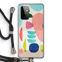 Bold Rounded Shapes: Samsung Galaxy A72 5G Transparant Hoesje met koord