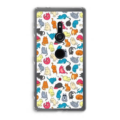Kleurrijke katten: Sony Xperia XZ2 Transparant Hoesje