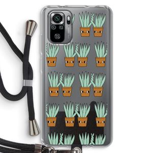 Sansevieria: Xiaomi Redmi Note 10S Transparant Hoesje met koord