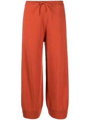 Stella McCartney pantalon en maille à lien de resserrage - Orange