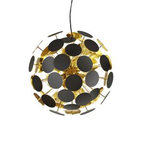 Trio Hanglamp Discalgo 54cm zwart met goud 309900632