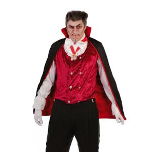 Vampier/Dracula cape - zwart/rood - 90 cm - polyester - voor volwassenen - Halloween