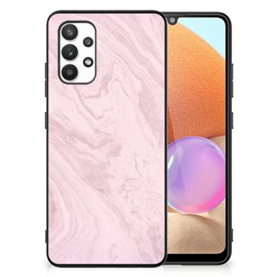 Samsung Galaxy A32 4G | A32 5G Enterprise Editie Marmeren Print Telefoonhoesje Marble Pink - Origineel Cadeau Vriendin