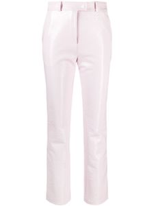 Courrèges pantalon slim à effet verni - Rose