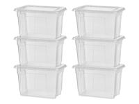 LIVARNO home Set van 6 opbergboxen met deksel