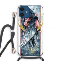 Golden Raven: iPhone 12 mini Transparant Hoesje met koord