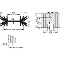 Fischer Elektronik 10018982 SK 104 25,4 STS Profielkoellichaam 14 K/W (l x b x h) 34.9 x 25.4 x 12.7 mm TO-220, SOT-32 - thumbnail