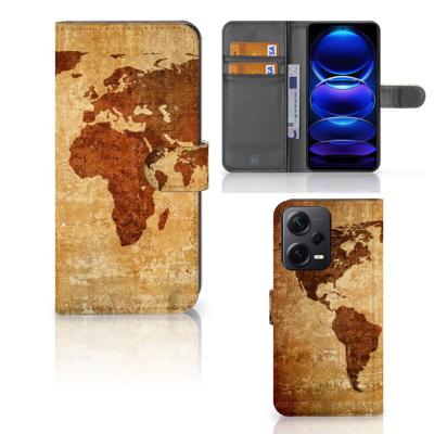 Xiaomi Poco X5 Pro | Note 12 Pro 5G | Flip Cover | Wereldkaart