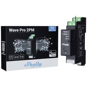 Shelly Qubino Wave Pro 2PM​ power relay Zwart