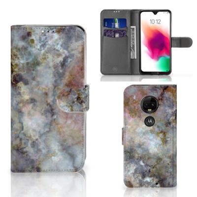 Motorola Moto G7 | G7 Plus | Bookcase | Marmer Grijs