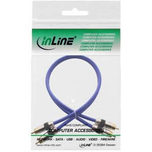 InLine 4043718018178 audio kabel 2 m 2 x RCA Blauw