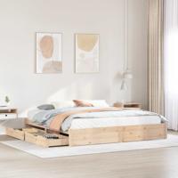 Bedframe zonder matras massief grenenhout 180x200 cm