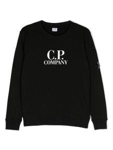 C.P. Company Kids sweat en coton à logo imprimé - Noir