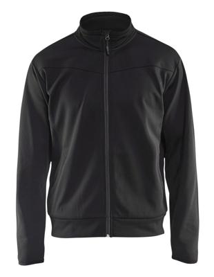 Blåkläder Service Sweatshirt met rits 33622526 | Zwart/Donkergrijs | Maat XXL - 7330509556023