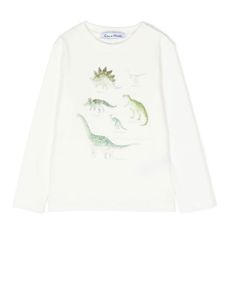 Tartine Et Chocolat sweat à motif dinosaure - Blanc