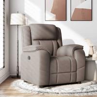 Fauteuil verstelbaar stof taupe