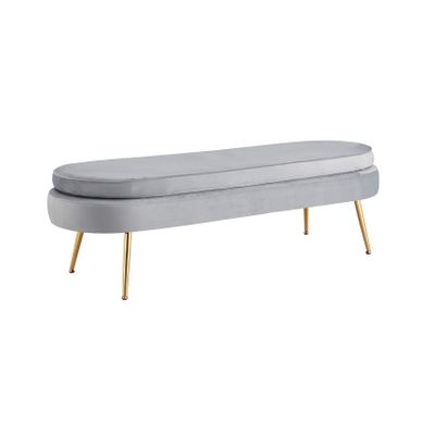 Poef Chanelle Lichtgrijs 142 cm