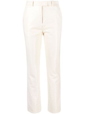 Courrèges pantalon en vinyl à coupe slim - Tons neutres