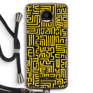 Majorelle Blue Print: Motorola Moto Z Force Transparant Hoesje met koord