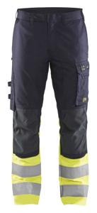Blåkläder Multinorm werkbroek Inherent met stretch 17871512 | Marine/High Vis Geel | Maat 62 - 7330509805237