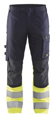 Blåkläder Multinorm werkbroek Inherent met stretch 17871512 | Marine/High Vis Geel | Maat 62 - 7330509805237