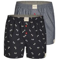 Phil & Co Phil & Co 2-Pack Wijde Boxershorts Heren PH-156