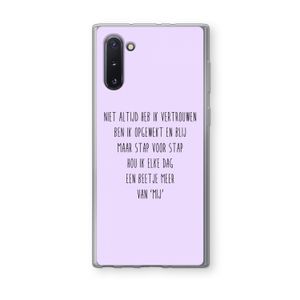 Zelfvertrouwen: Samsung Galaxy Note 10 Transparant Hoesje