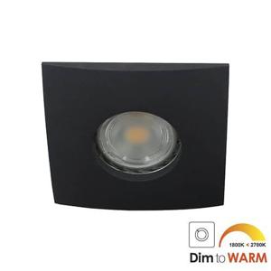 LED spot Calisto GU10 7Watt vierkant ZWART IP65 dimbaar