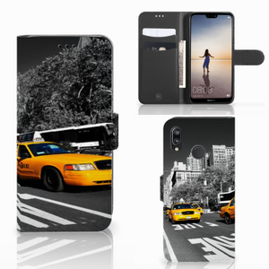 Huawei P20 Lite Flip Cover New York Taxi