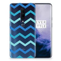 OnePlus 7 Pro TPU bumper Zigzag Blauw