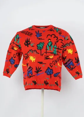 Vintage Civy Sweater in Red size L