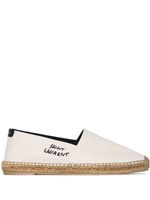 Saint Laurent espadrilles à logo brodé - Tons neutres - thumbnail