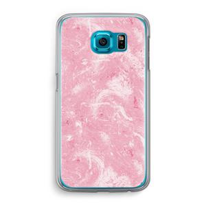 Abstract Painting Pink: Samsung Galaxy S6 Transparant Hoesje