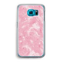 Abstract Painting Pink: Samsung Galaxy S6 Transparant Hoesje - thumbnail