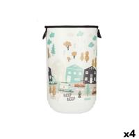 Wasmand Kipit Stof Plastic Kinderen Weg 40 L 34 x 52,3 x 34 cm (4 Stuks)