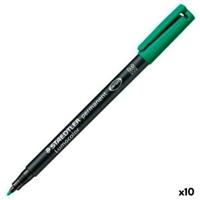 Permanente markeerstift Staedtler Lumocolor 313-5 M Groen (10 Stuks)
