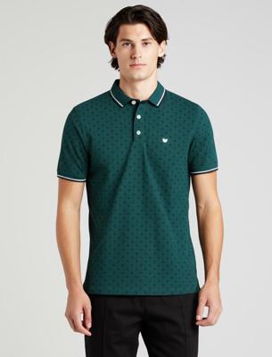 Jack - Jones Jprpaulos Play Aop Blu. Ss Polo Poloshirts Deep Teal New