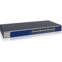 NETGEAR XS724EM Managed L2 10G Ethernet (100/1000/10000) 1U Blauw, Grijs