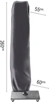 AeroCover zweefparasolhoes 55/60x260cm