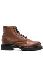 Casadei bottines en cuir à lacets - Marron