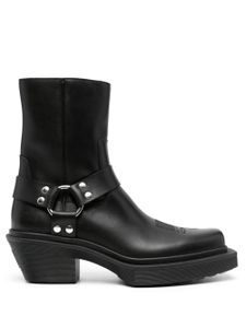 VTMNTS bottines Harness 70mm en cuir - Noir