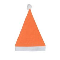 Voordelige kerstmuts - oranje - voor volwassenen - polyester